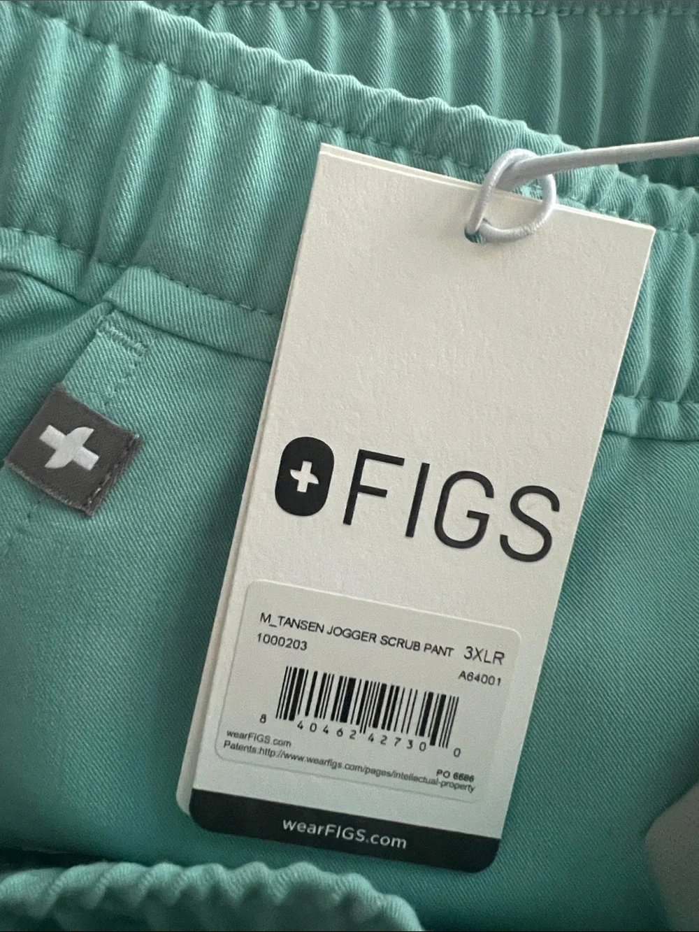Figs Men Tansen Jogger Scrub Pant in Seaglass Limited Edition Color 3XL Reg